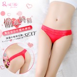 《AIMEI GIAREN》偷心時刻！寬版波浪紋蕾絲褲頭T字褲﹝紅﹞