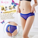 《AIMEI GIAREN》誘惑花園！薄紗蝴蝶結後開檔三角褲﹝寶藍﹞