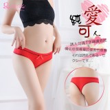 《AIMEI GIAREN》純愛可人！低腰直條壓紋美臀T字褲﹝紅﹞